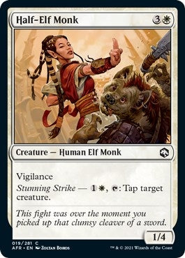 Image for Half-Elf Monk (Adventures in the Forgotten Realms) (19) - Magic: The Gathering