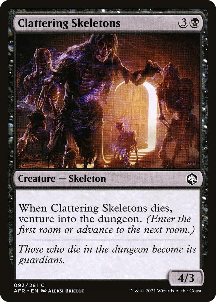Image for Clattering Skeletons (Adventures in the Forgotten Realms) (93) - Magic: The Gathering
