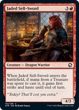 Image for Jaded Sell-Sword (Adventures in the Forgotten Realms) (152) - Magic: The Gathering