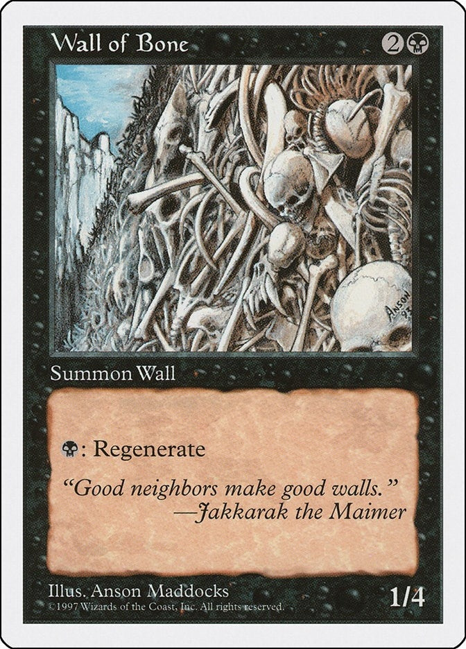Image for Wall of Bone (Fifth Edition) - Magic: The Gathering