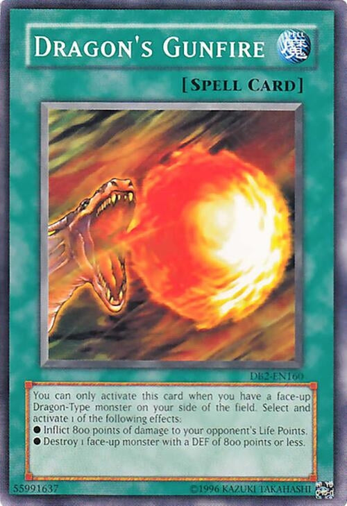 Image for Dragon's Gunfire (Dark Beginning 2) (DB2-EN160) - YuGiOh