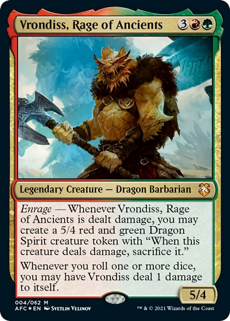 Image for Vrondiss, Rage of Ancients (Commander: Adventures in the Forgotten Realms) (4) - Magic: The Gathering