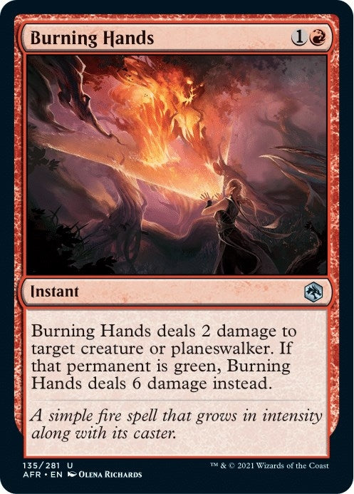 Image for Burning Hands (Adventures in the Forgotten Realms) (135) - Magic: The Gathering