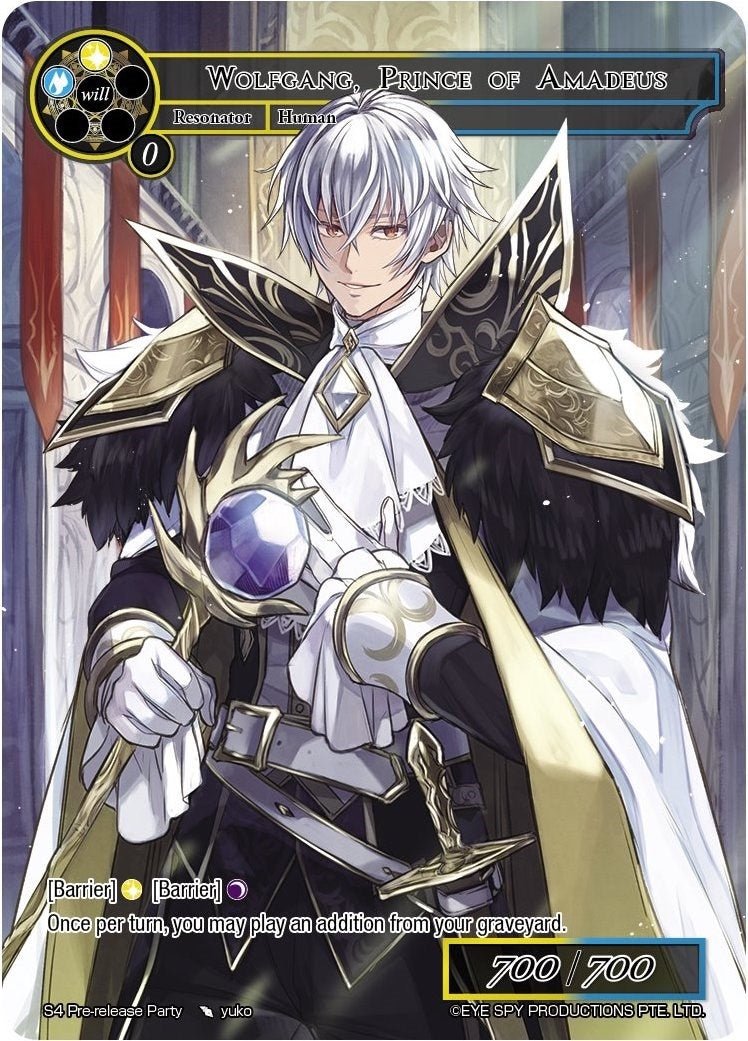 Image for Wolfgang, Prince of Amadeus (Promo Cards) (S4 Pre-release Party) - Force of Will