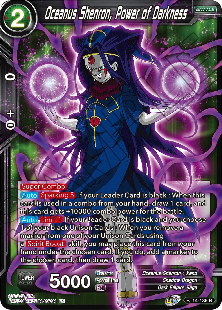 Image for Oceanus Shenron, Power of Darkness (Cross Spirits) (BT14-136) - Dragon Ball Super: Masters