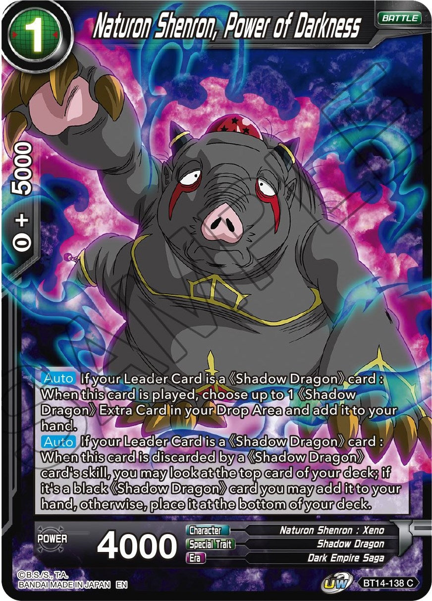 Image for Naturon Shenron, Power of Darkness (Cross Spirits) (BT14-138) - Dragon Ball Super: Masters