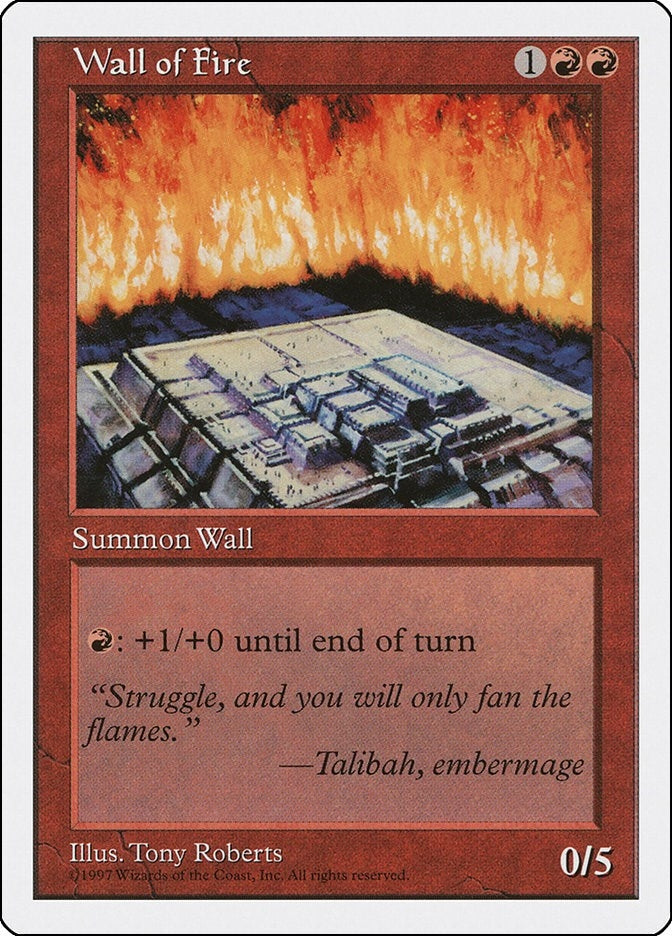 Image for Wall of Fire (Fifth Edition) - Magic: The Gathering