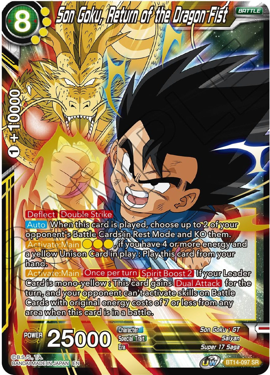 Image for Son Goku, Return of the Dragon Fist (Cross Spirits) (BT14-097) - Dragon Ball Super: Masters
