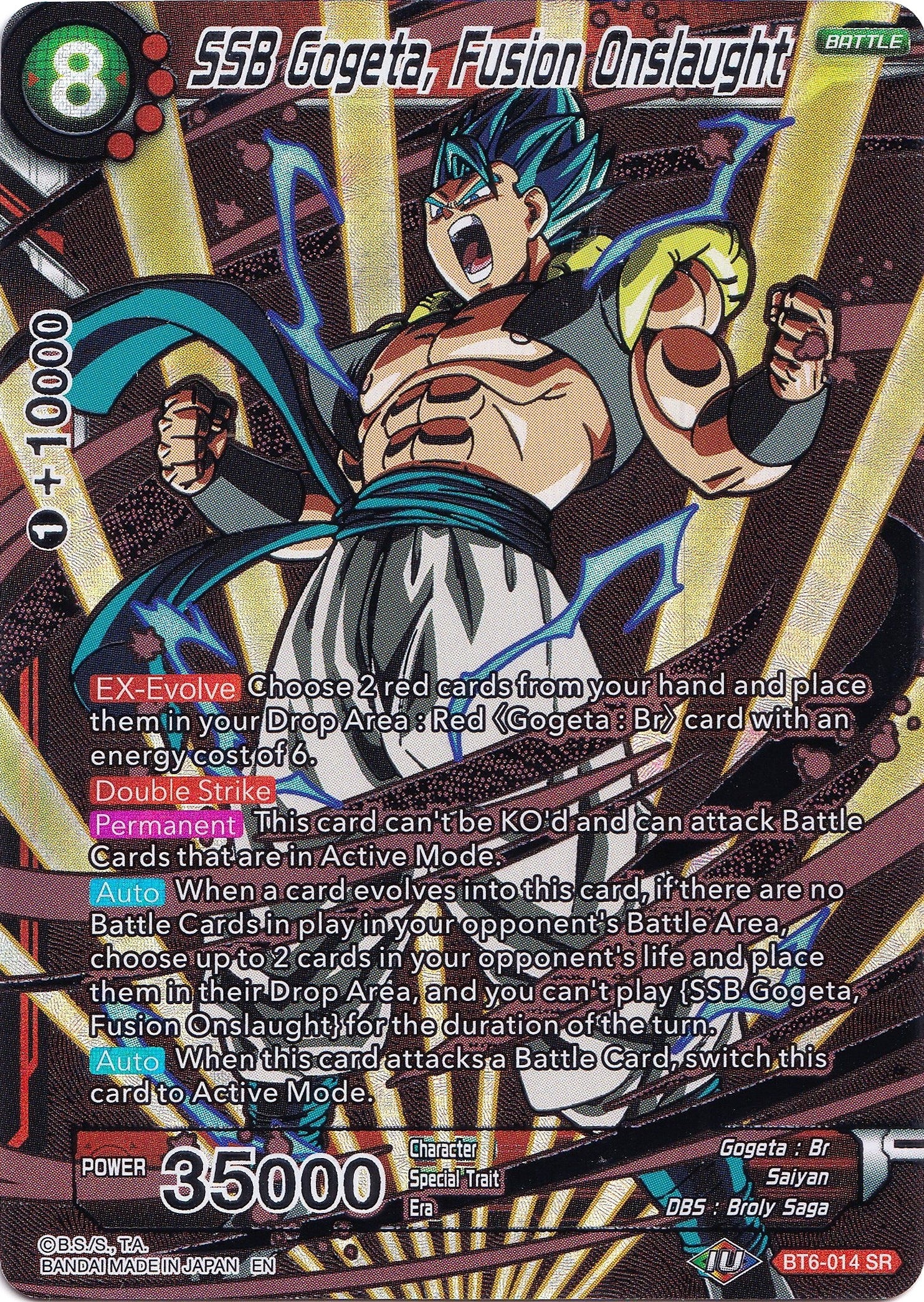 Image for SSB Gogeta, Fusion Onslaught (Collector's Selection Vol. 1) (BT6-014) - Dragon Ball Super: Masters