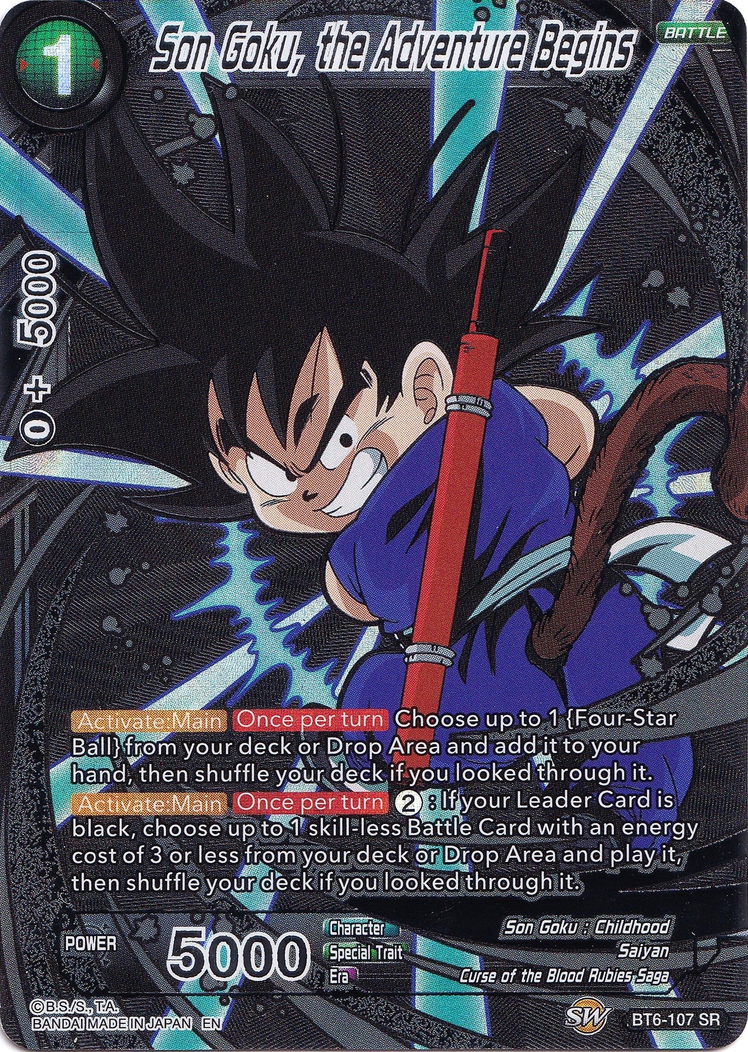 Image for Son Goku, the Adventure Begins (Collector's Selection Vol. 1) (BT6-107) - Dragon Ball Super: Masters