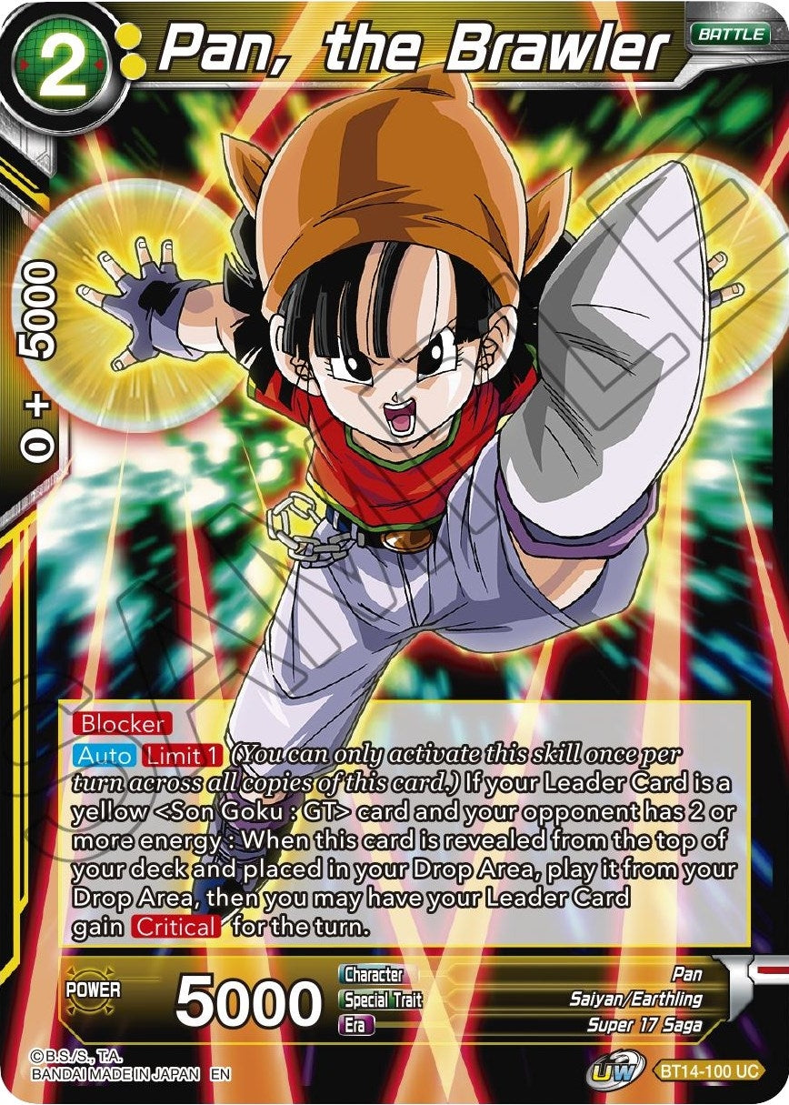 Image for Pan, the Brawler (Cross Spirits) (BT14-100) - Dragon Ball Super: Masters