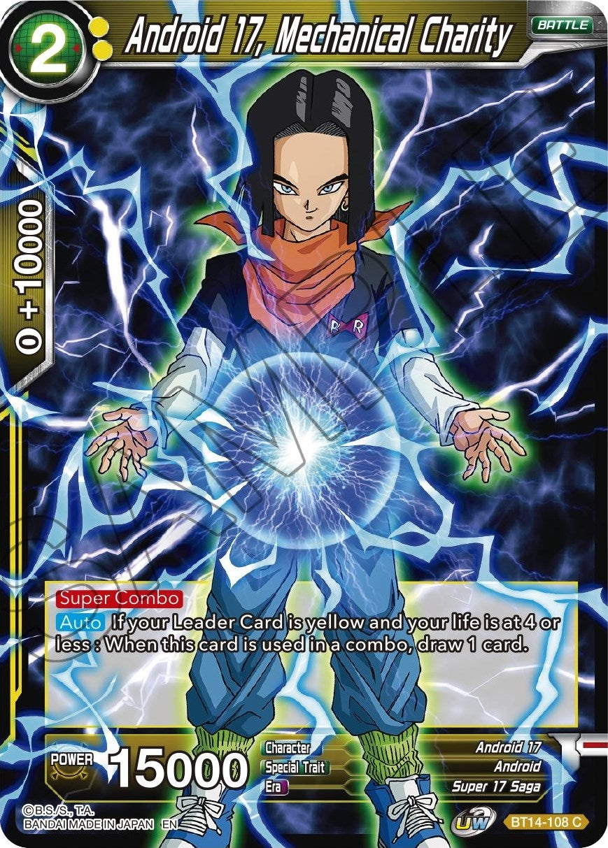 Image for Android 17, Mechanical Charity (Cross Spirits) (BT14-108) - Dragon Ball Super: Masters