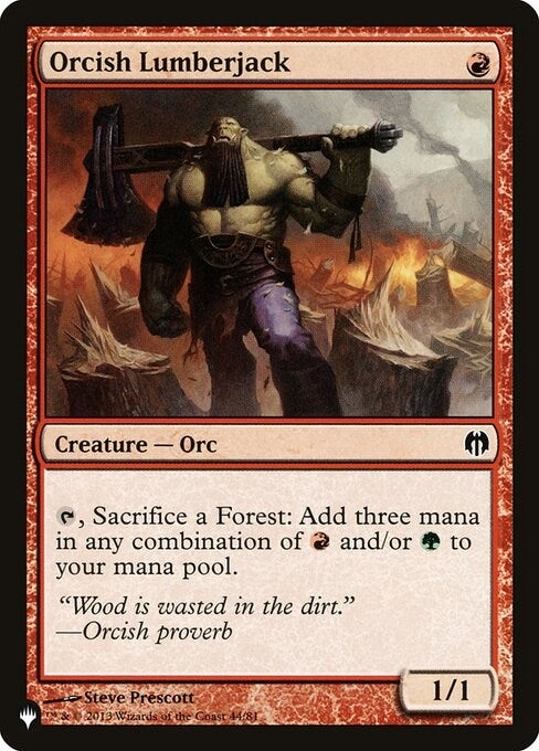 Image for Orcish Lumberjack (The List Reprints) (44/81) - Magic: The Gathering