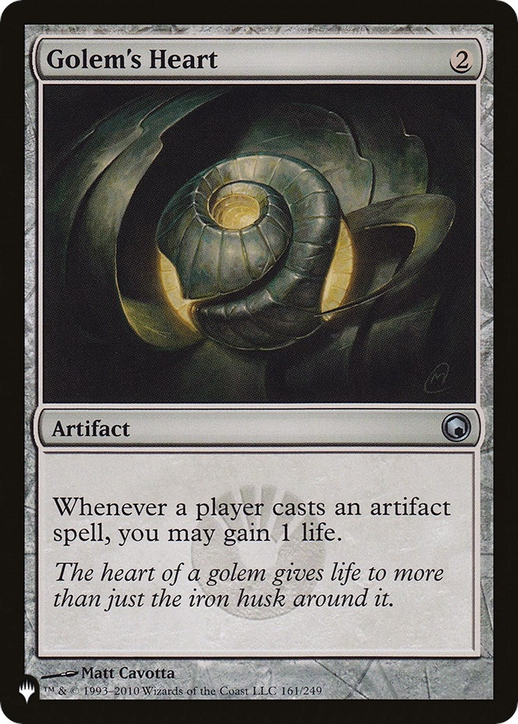 Image for Golem's Heart (The List Reprints) (161/249) - Magic: The Gathering