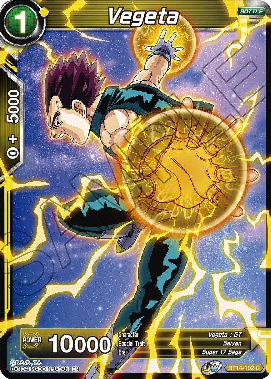 Image for Vegeta (BT14-102) (Cross Spirits) (BT14-102) - Dragon Ball Super: Masters