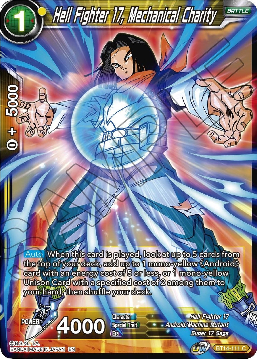 Image for Hell Fighter 17, Mechanical Charity (Cross Spirits) (BT14-111) - Dragon Ball Super: Masters