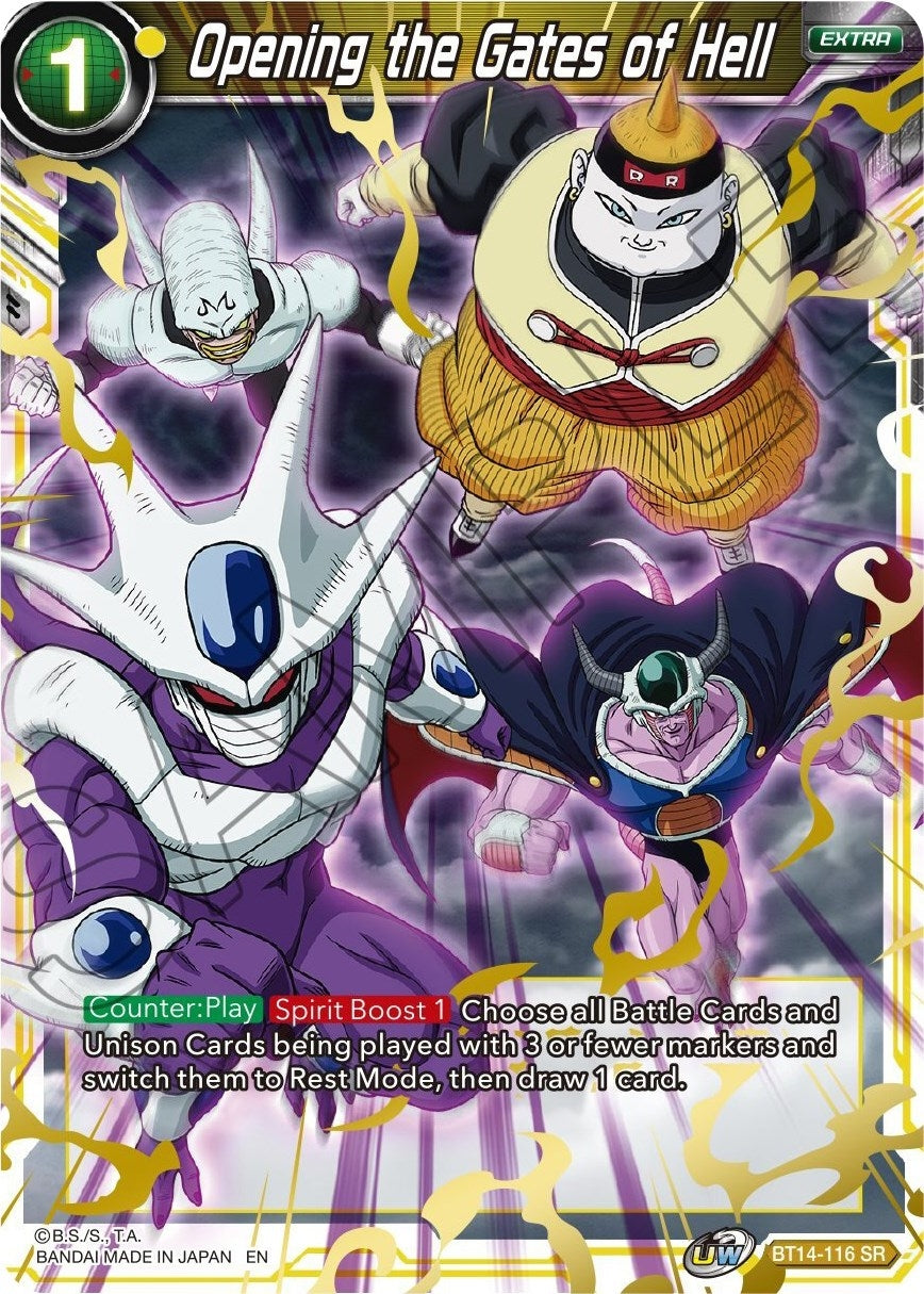 Image for Opening the Gates of Hell (Cross Spirits) (BT14-116) - Dragon Ball Super: Masters