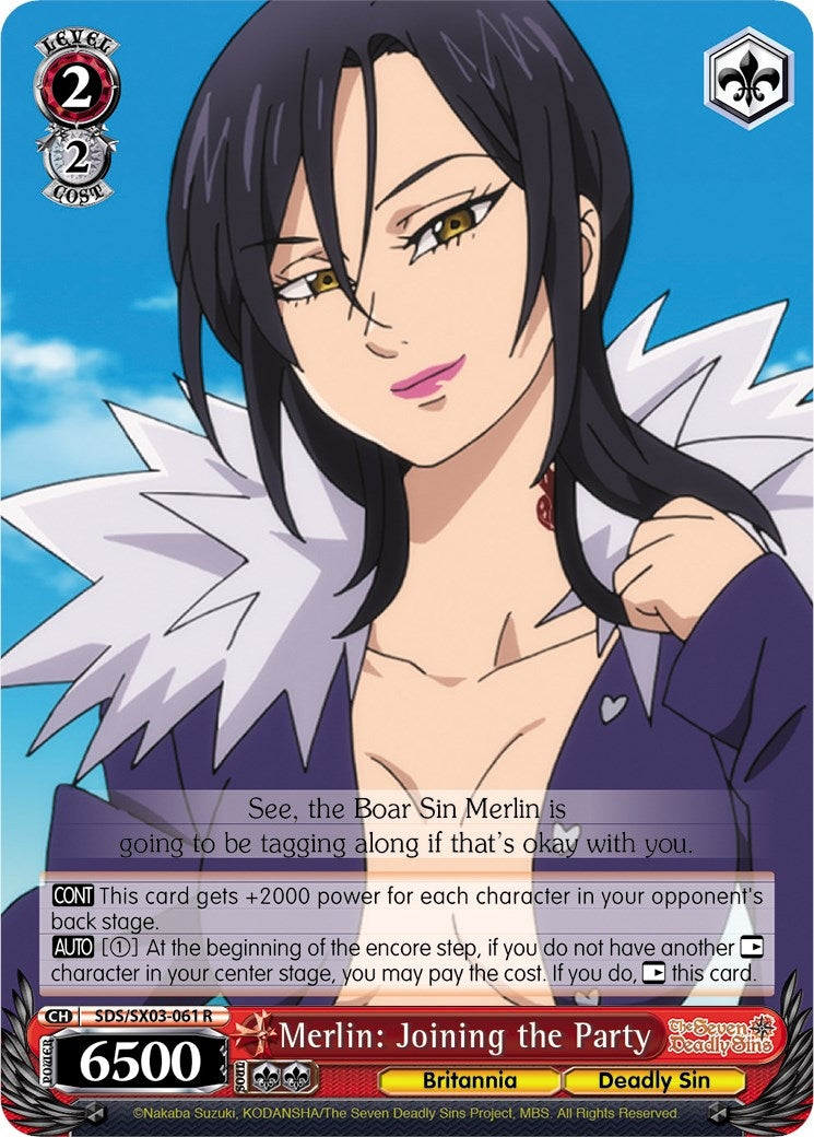 Image for Merlin: Joining the Party (The Seven Deadly Sins) (SDS/SX03-061 R) - Weiss Schwarz