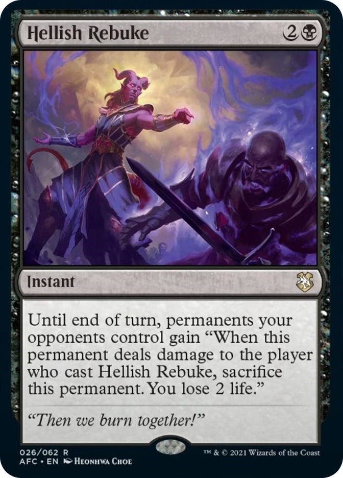 Image for Hellish Rebuke (Commander: Adventures in the Forgotten Realms) (26) - Magic: The Gathering