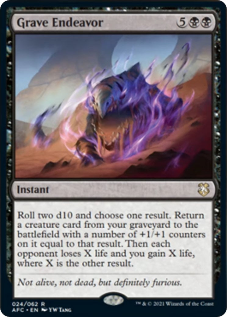 Image for Grave Endeavor (Commander: Adventures in the Forgotten Realms) (24) - Magic: The Gathering