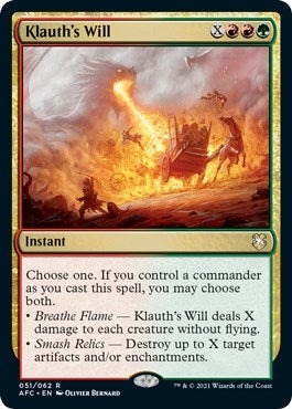 Image for Klauth's Will (Commander: Adventures in the Forgotten Realms) (51) - Magic: The Gathering
