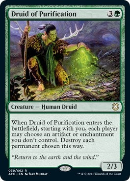 Image for Druid of Purification (Commander: Adventures in the Forgotten Realms) (39) - Magic: The Gathering