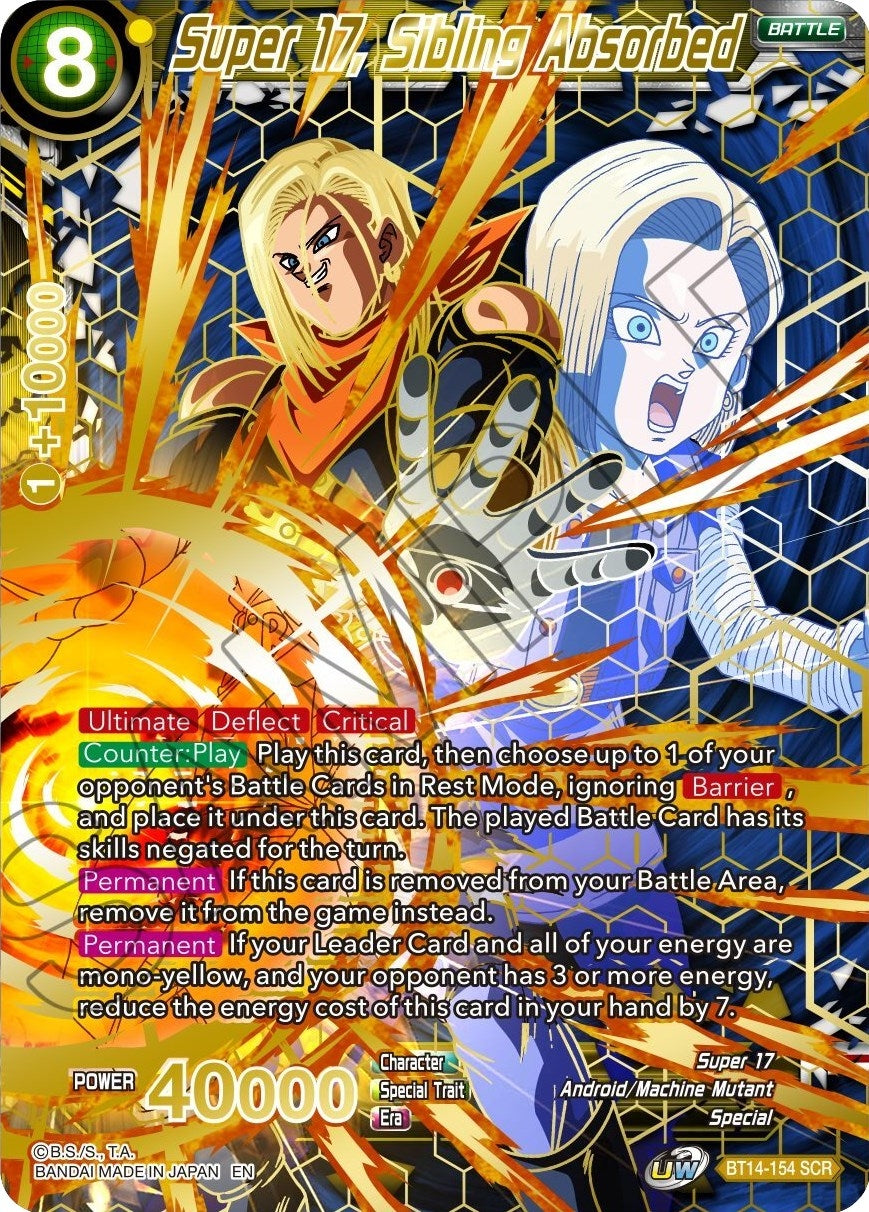 Image for Super 17, Sibling Absorbed (Cross Spirits) (BT14-154) - Dragon Ball Super: Masters