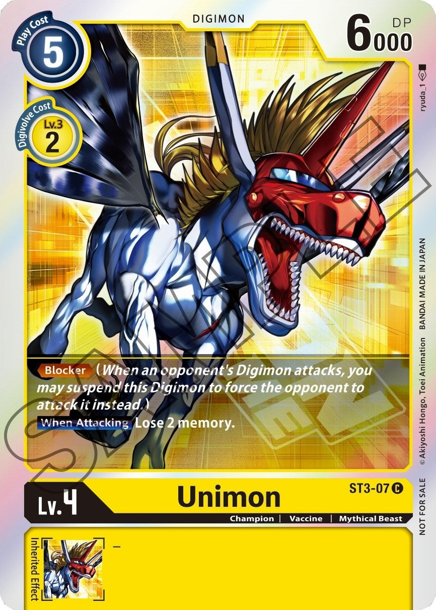 Image for Unimon - ST3-07 (Event Pack 1) (ST-3) (ST3-07 C) - Digimon Card Game