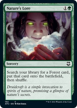 Image for Nature's Lore (Commander: Adventures in the Forgotten Realms) (164) - Magic: The Gathering