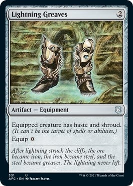 Image for Lightning Greaves (Commander: Adventures in the Forgotten Realms) (331) - Magic: The Gathering