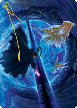 Image for Bar the Gate Art Card (Gold-Stamped Signature) (Art Series: Adventures in the Forgotten Realms) (45) - Magic: The Gathering