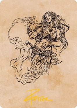 Image for Djinni Windseer (Showcase) Art Card (Gold-Stamped Signature) (Art Series: Adventures in the Forgotten Realms) (74) - Magic: The Gathering