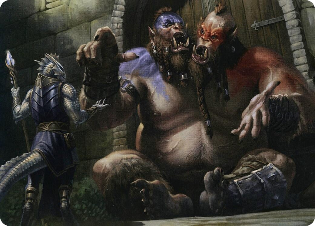 Image for Ettin Art Card (Art Series: Adventures in the Forgotten Realms) (13) - Magic: The Gathering