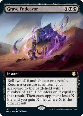 Image for Grave Endeavor (Extended Art) (Commander: Adventures in the Forgotten Realms) (293) - Magic: The Gathering