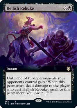 Image for Hellish Rebuke (Extended Art) (Commander: Adventures in the Forgotten Realms) (295) - Magic: The Gathering