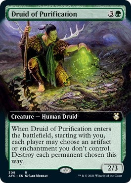 Image for Druid of Purification (Extended Art) (Commander: Adventures in the Forgotten Realms) (308) - Magic: The Gathering