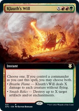 Image for Klauth's Will (Extended Art) (Commander: Adventures in the Forgotten Realms) (321) - Magic: The Gathering
