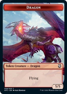 Image for Dragon // Dragon Spirit Double-Sided Token (Commander: Adventures in the Forgotten Realms) (6 // 9) - Magic: The Gathering