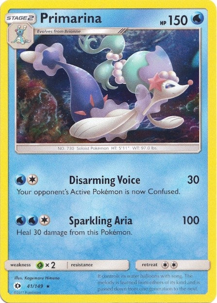 Image for Primarina - 41/149 (Water Web Holo) (Miscellaneous Cards & Products) (041/149) - Pokemon