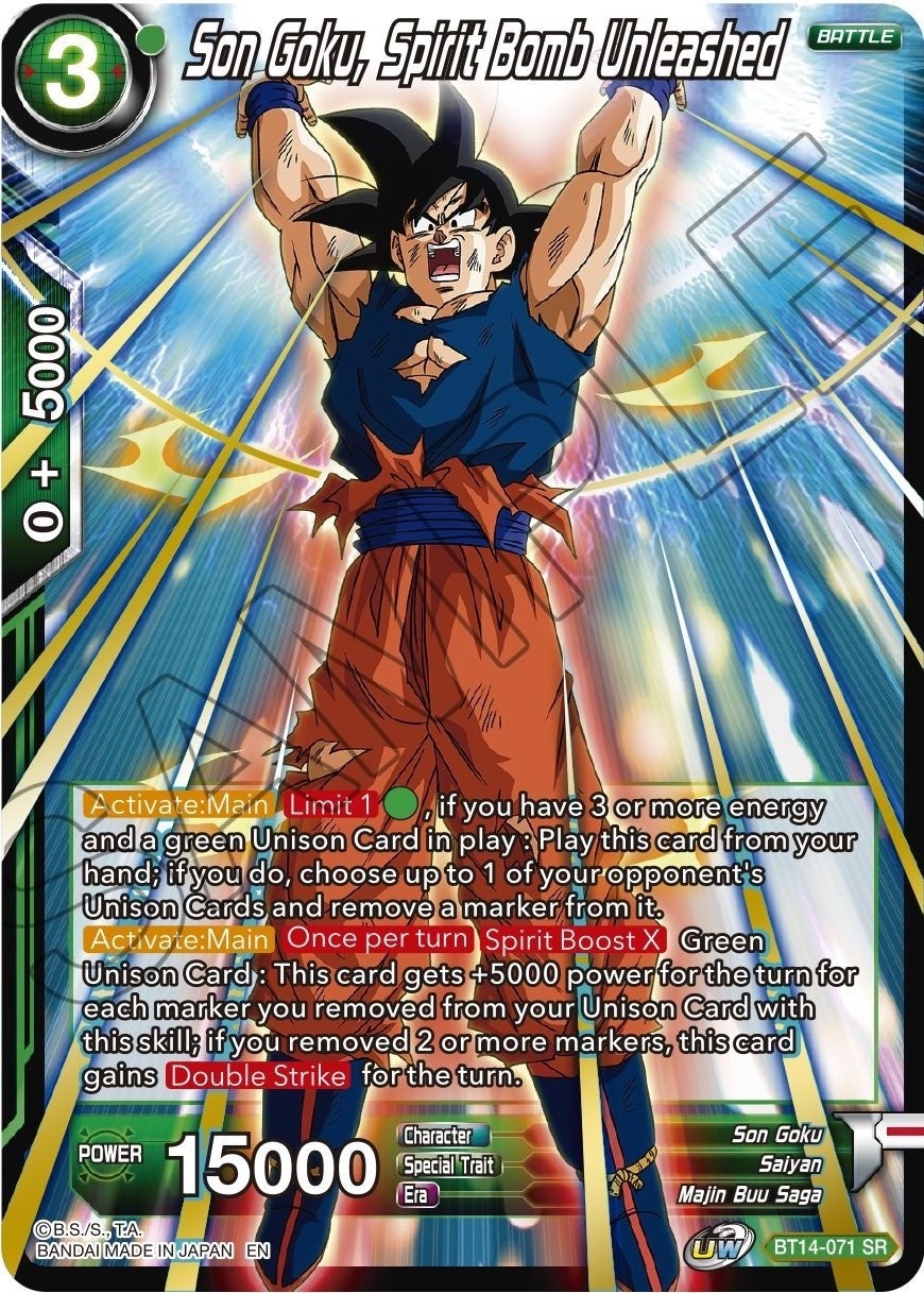 Image for Son Goku, Spirit Bomb Unleashed (Cross Spirits) (BT14-071) - Dragon Ball Super: Masters