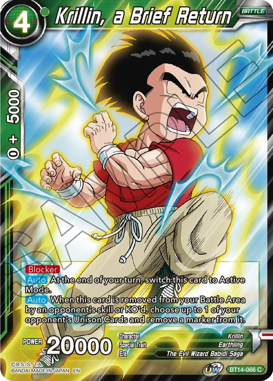 Image for Krillin, a Brief Return (Cross Spirits) (BT14-066) - Dragon Ball Super: Masters