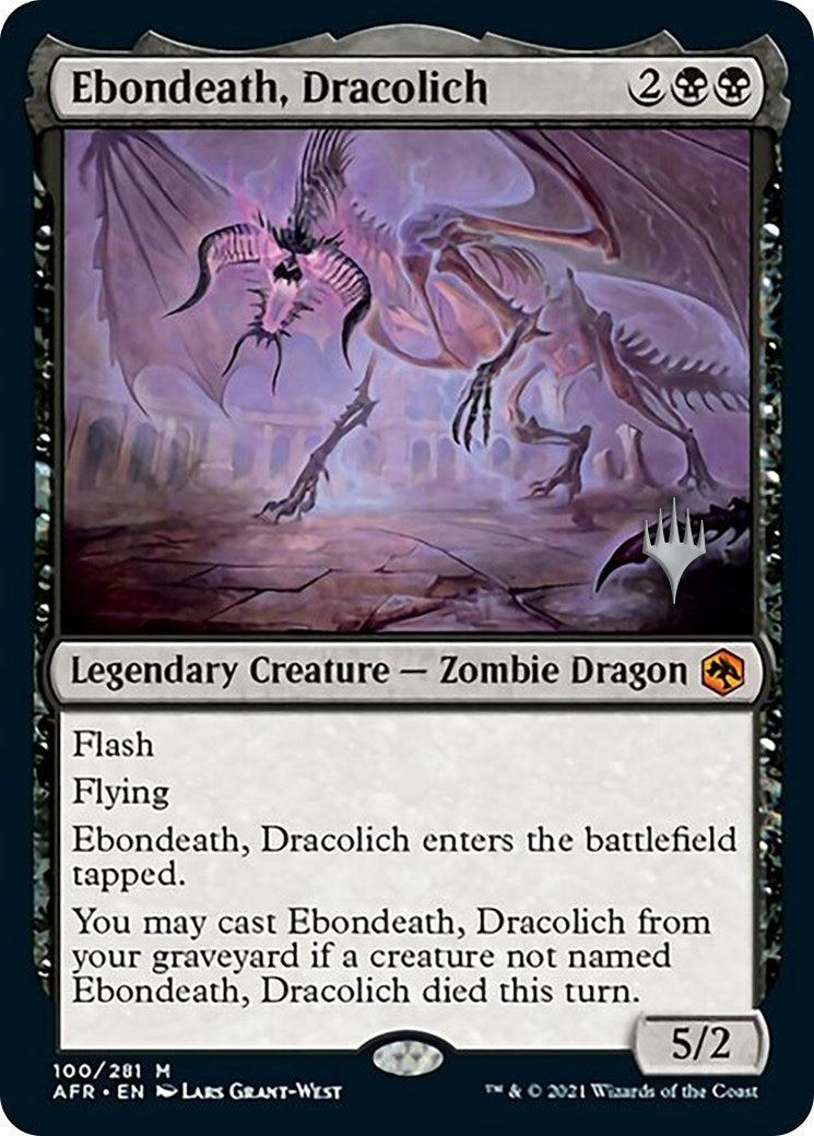 Image for Ebondeath, Dracolich (Promo Pack: Adventures in the Forgotten Realms) (100) - Magic: The Gathering
