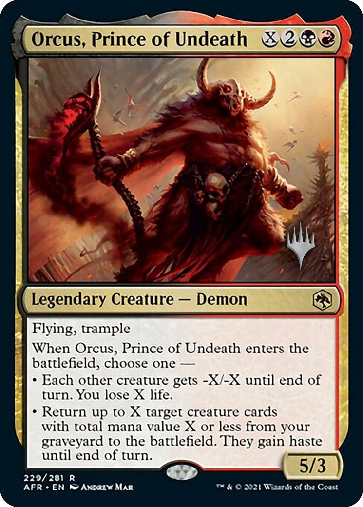 Image for Orcus, Prince of Undeath (Promo Pack: Adventures in the Forgotten Realms) (229) - Magic: The Gathering