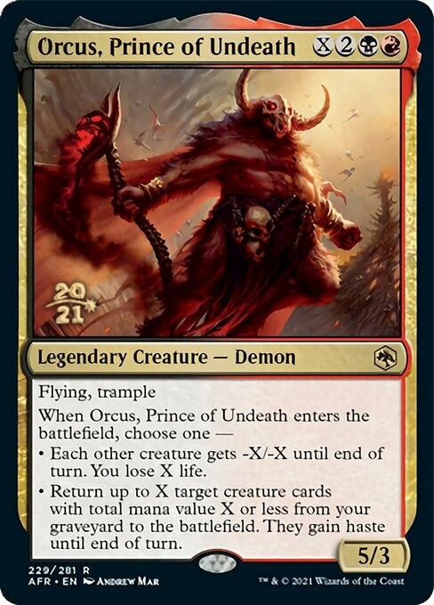 Image for Orcus, Prince of Undeath (Prerelease Cards) (229) - Magic: The Gathering