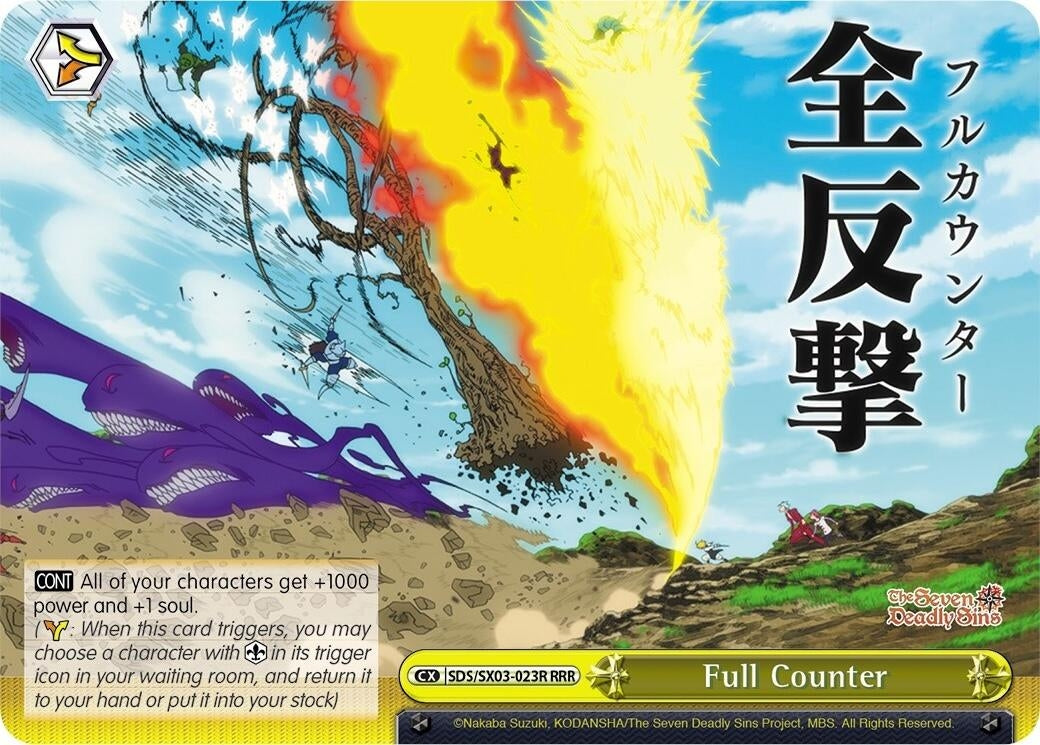 Image for Full Counter (RRR) (The Seven Deadly Sins) (SDS/SX03-023R RRR) - Weiss Schwarz