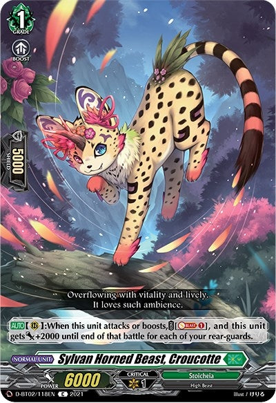 Image for Sylvan Horned Beast, Croucotte (D-BT02: A Brush with the Legends) (D-BT02/118EN) - Cardfight Vanguard