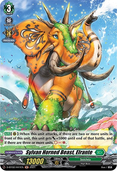 Image for Sylvan Horned Beast, Elrante (Holo) (D-BT02: A Brush with the Legends) (D-BT02/H41EN) - Cardfight Vanguard