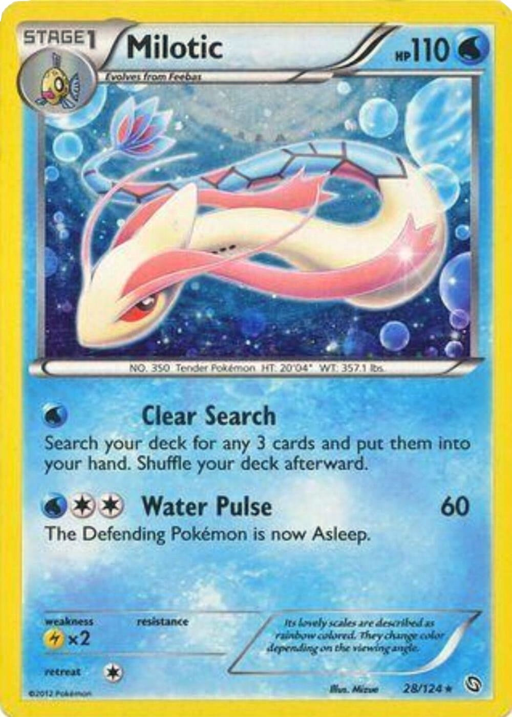 Image for Milotic - 28/124 (Cosmos Holo) (Blister Exclusives) (028/124) - Pokemon