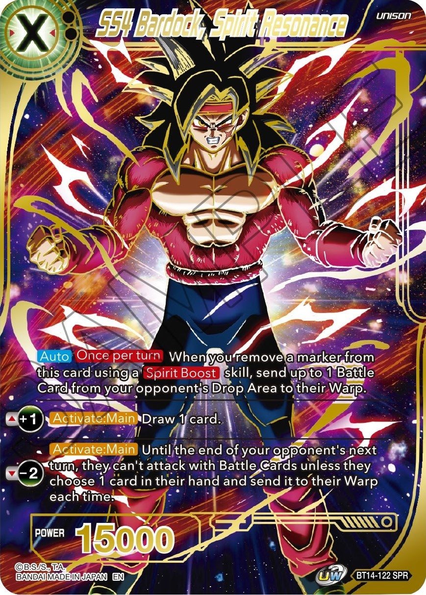 Image for SS4 Bardock, Spirit Resonance (SPR) (Cross Spirits) (BT14-122) - Dragon Ball Super: Masters