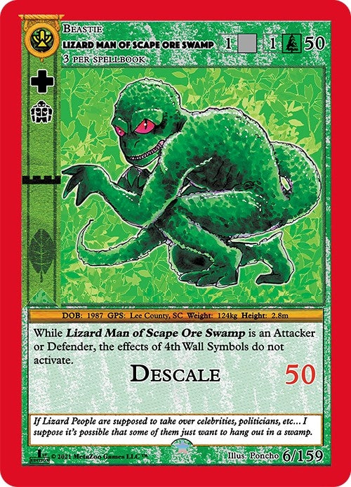 Image for Lizard Man Of Scape Ore Swamp (Cryptid Nation: First Edition) (6) - MetaZoo